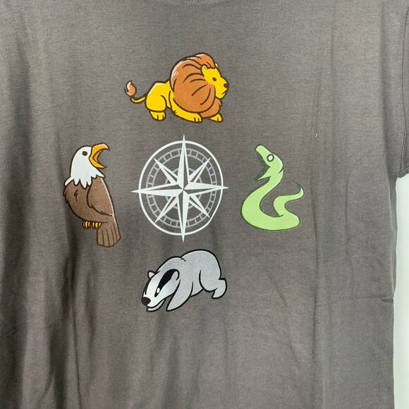 Harry Potter Cartoon Hogwarts Houses T-Shirt - Picture 3 of 5